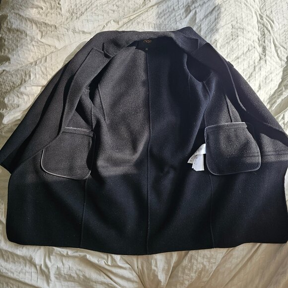 Maje Galami Double-faced Wool Coat - 2019 - Black - Sz 36 - Picture 3 of 16